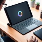 Projektant graficzny pracujący na cyfrowym tabletu Kreatywne miejsce pracy