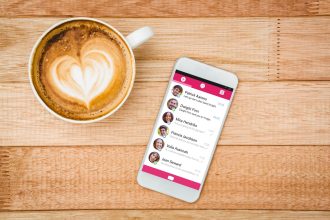 Złożony obraz menu aplikacji na smartfona