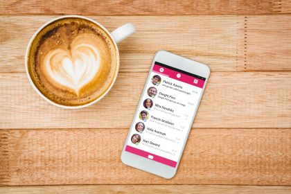 Złożony obraz menu aplikacji na smartfona