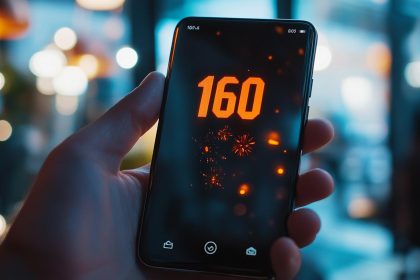 Osoba trzymająca telefon z numerem 52