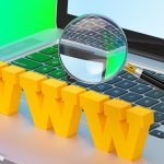 Koncepcja laptopa, wyszukiwania i przeglądarki internetowej