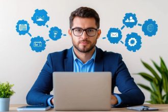 Fotostok przestrzeni roboczej do zarządzania zasobami cyfrowymi z współpracą w czasie rzeczywistym